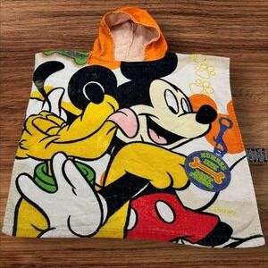 Vintage Mickey Mouse kids towel hoodie one size‎